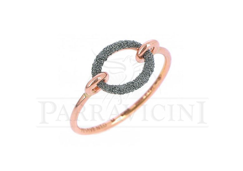 Anello Basic 18 kt Collection Pesavento in Oro Rosa con Polvere di Diamanti YBSCA021