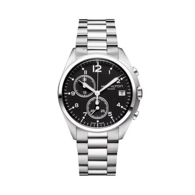 Hamilton Khaki Aviation Pilot Pioneer Nero Chrono QTZ 41mm H76512133 - Gioielleria Parravicini