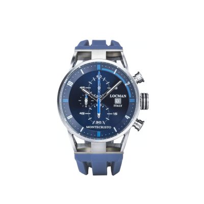 Locman Montecristo Crono Blu QTZ 44mm 0510A02S-00BLSKSB - Gioielleria Parravicini