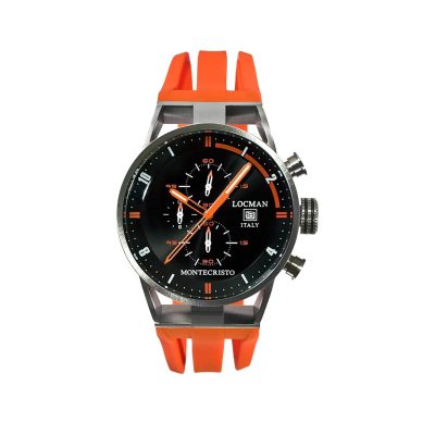 Locman Montecristo Crono Arancio QTZ 44mm 051000BKFOR0GOO - Gioielleria Parravicini