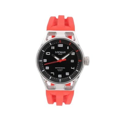 Locman Montecristo Solo Tempo Auto 40mm 0541A01S-00BKRDSR - Gioielleria Parravicini
