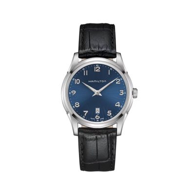 Hamilton Jazzmaster Thinline Blu QTZ 42mm H38511743 - Gioielleria Parravicini