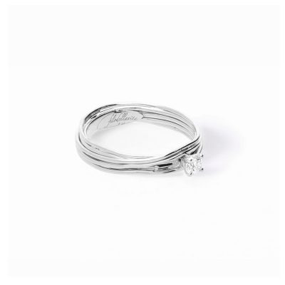 FILODELLAVITA Classic 7 fili in oro bianco 9 kt e diamanti bianchi AN102BB-D23 - Gioielleria Parravicini Varese