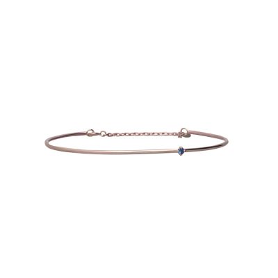 FILODAMORE Bracciale prezioso large in oro rosa 9 kt e zaffiro BR356RZB- Gioielleria Parravicini Varese