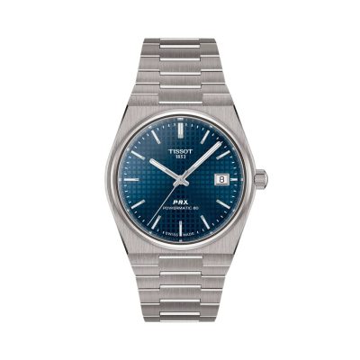 Tissot PRX P80 Blu 38mm titanio T1378074404100 - Gioielleria Parravicini