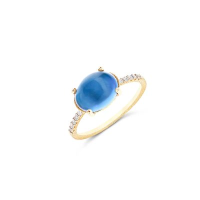 Nanis Azure Anello in oro 18 kt con diamanti e topazio London Blu AS34-597GG-IN - Gioielleria Parravicini Varese (Copia)
