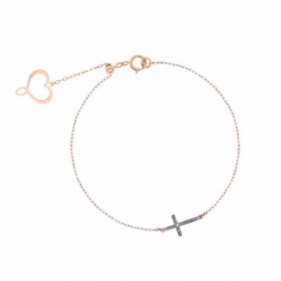 Maman et Sophie Polvere bracciale 18KT croce polvere di diamanti cromo BPPOWCK - Gioielleria Parravicini Varese