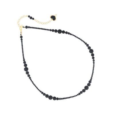 Maman et Sophie Onda Nera Girocollo pieno argento 925 con spinelli GCOND2F - Gioielleria Parravicini Varese