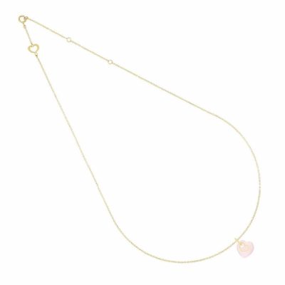 Maman et Sophie Battito cuore rosa Girocollo 18KT con giada GCBTT102RO - Gioielleria Parravicini Varese