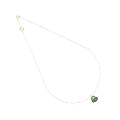 Maman et Sophie Battito cuore verde Girocollo 18KT con quarzo GCBTT102VE - Gioielleria Parravicini Varese