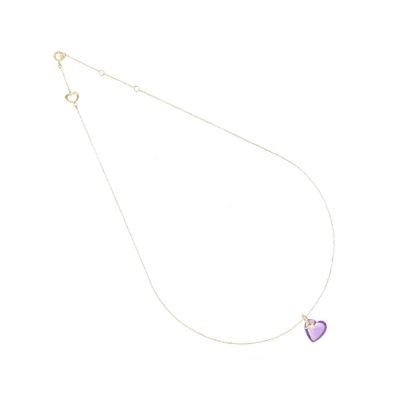 Maman et Sophie Battito cuore viola Girocollo 18KT con ametista GCBTT103VI - Gioielleria Parravicini Varese