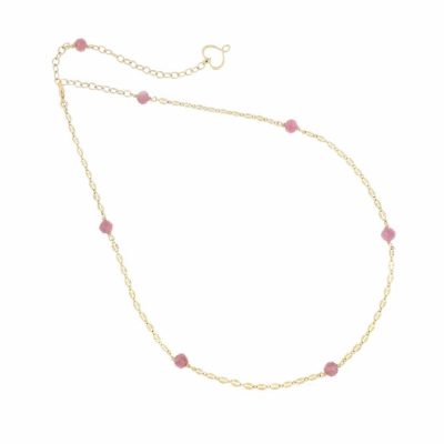Maman et Sophie Pietre Girocollo argento 925 con tormalina rosa GCPIE7TOQ - Gioielleria Parravicini Varese