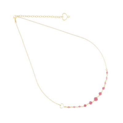 Maman et Sophie Onda Rosa Girocollo argento 925 con tormalina GCONDTO11 - Gioielleria Parravicini Varese