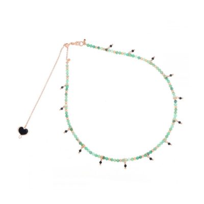 Maman et Sophie Smeraldo & Rodocrosite girocollo argento 925 GHISF2SMSP - Gioielleria Parravicini Varese