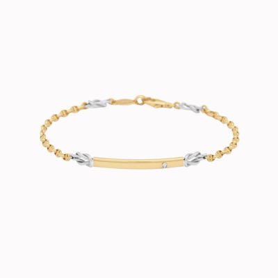 Bracciale Zancan Insignia Explorer in oro bianco e giallo 18kt con diamanti