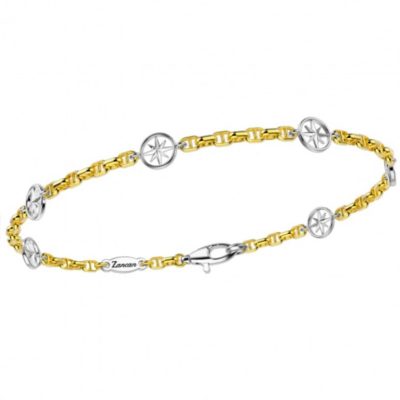 Bracciale Zancan Insignia Explorer in oro giallo 18kt con rosa dei venti