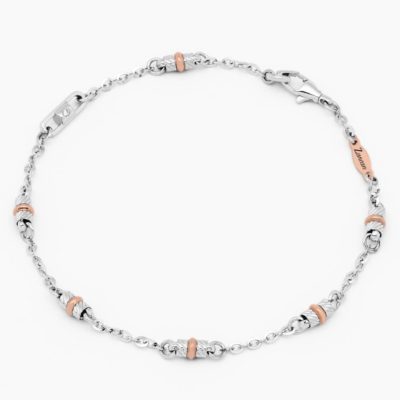 Bracciale Zancan Insignia Explorer in oro bianco e oro rosa brunito