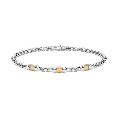 ZANCAN Alpha bracciale catena argento e oro ESB391G - Gioielleria Parravicini Varese
