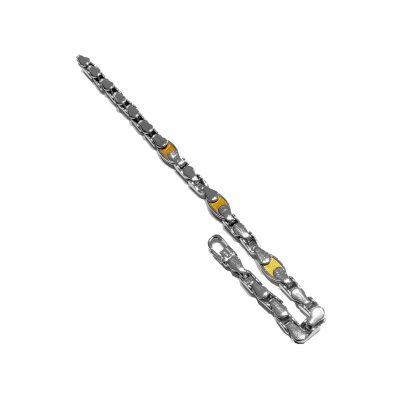 ZANCAN Alpha bracciale catena argento e oro ESB396G - Gioielleria Parravicini Varese