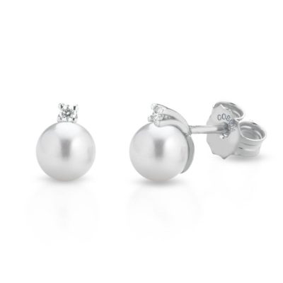 COSCIA Akoya orecchini perle oro bianco18 kt LBEAAK180 - Gioielleria Parravicini Varese