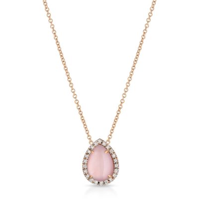 COSCIA Capri Couture collana madreperla rosa con diamanti in oro18 kt CLGCMP456 - Gioielleria Parravicini Varese