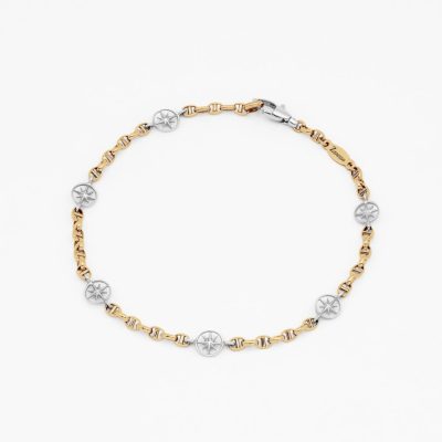 ZANCAN Insignia Explorer bracciale oro giallo e rosa dei venti EB692GB - Gioielleria Parravicini Varese