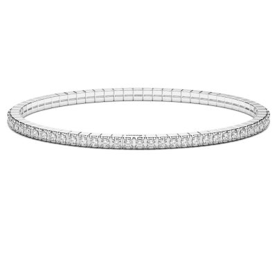 ZANCAN Tennis bracciale elastico argento con zirconi bianchi ESB329-185 - Gioielleria Parravicini Varese