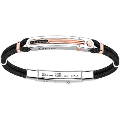 ZANCAN Rekord925 bracciale argento con spinelli neri EXB786R-N - Gioielleria Parravicini Varese