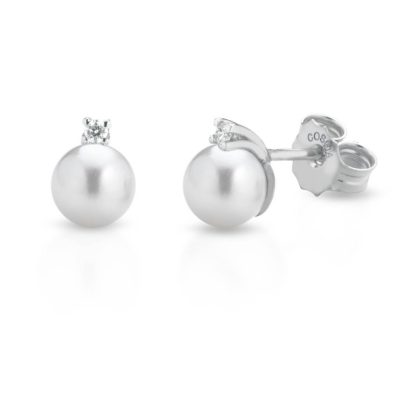 COSCIA Akoya orecchini perle oro bianco18 kt LBEAAK160 - Gioielleria Parravicini Varese