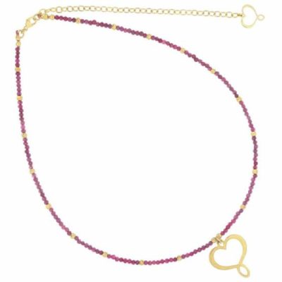 Maman et Sophie M&S Girocollo argento 925 con pietre rubino GCMESRB1MS - Gioielleria Parravicini Varese