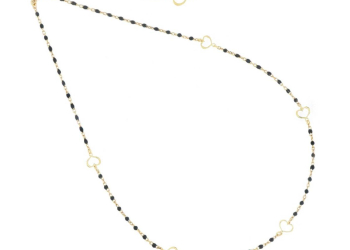 Girocollo Maman et Sophie in argento con smalto nero
