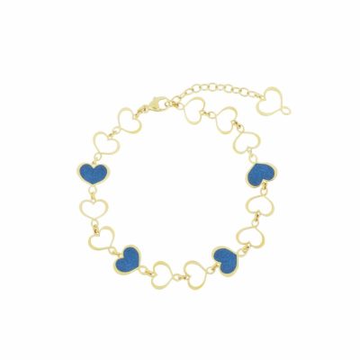 Maman et Sophie Maman bracciale in argento 925 dorato con smalto blu