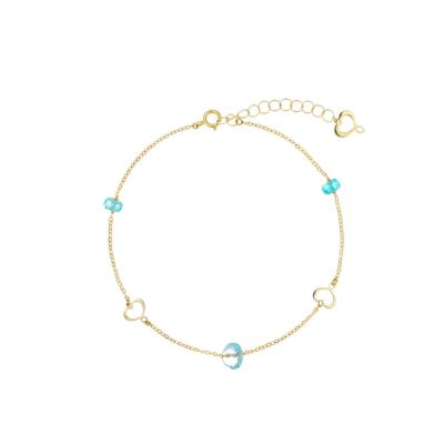 Maman et Sophie Nuvole bracciale in oro giallo 18kt con pietre azzurre