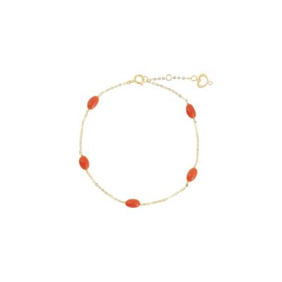 Bracciale Maman et Sophie Pietre Preziose in oro 18kt con corallo