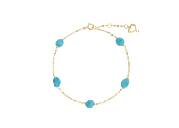 Bracciale Maman et Sophie Pietre Preziose in oro 18kt con pietre turchesi