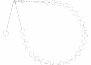 Girocollo Maman et Sophie in argento con cuori traforati