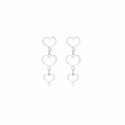Orecchini Maman et Sophie M&S in argento con due cuori