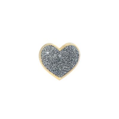 Maman et Sophie Polvere orecchino cuore in oro 18kt con polvere di diamanti cromo