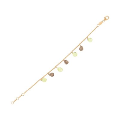 Pesavento Polvere di Sogni bracciale pendenti con quarzo in argento 925 placcato oro